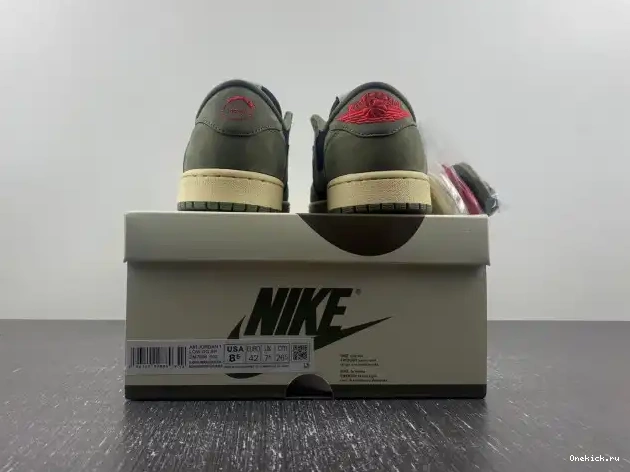 One Kick SCOTT OLIVE' TRAVIS JORDAN AIR LOW DM7866-002 OG SP 1 X 'BLACK 0615